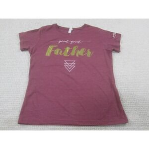 You're A Good Good Father Shirt Womens Medium Purple Short Sleeve Graphic Print